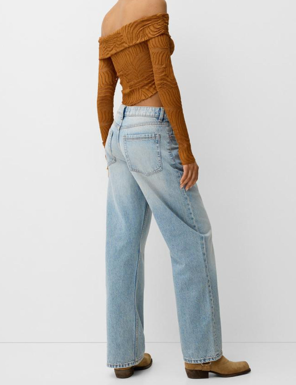 Bershka top, téglavörös