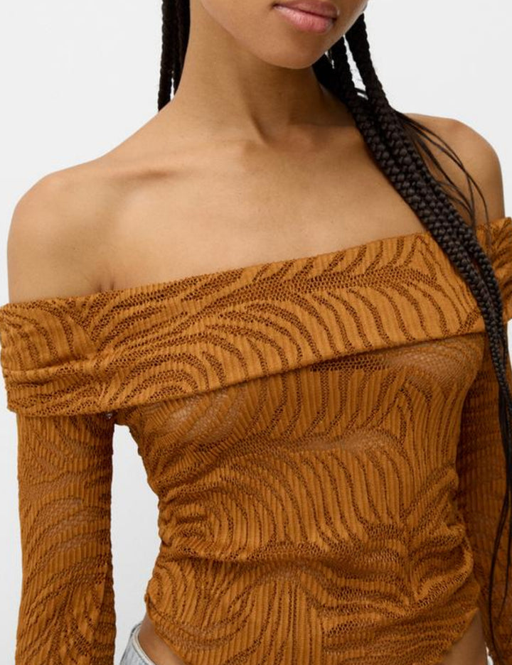 Bershka top, téglavörös