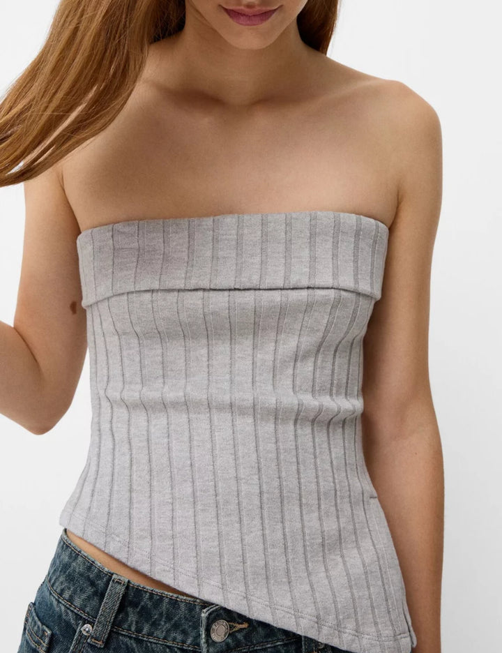 Bershka top, szürke