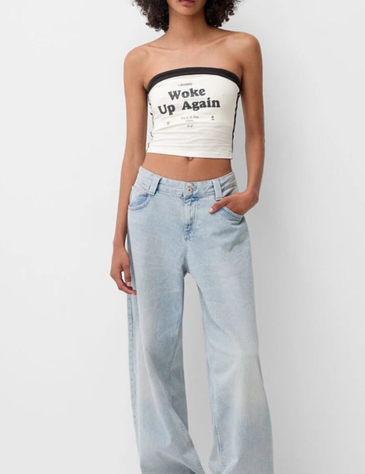 Top BERSHKA, mix culori