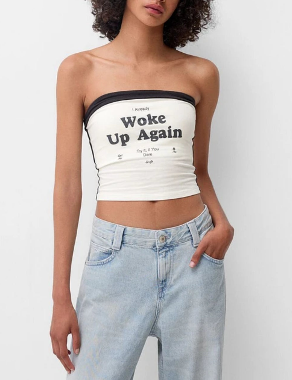 Top BERSHKA, mix culori