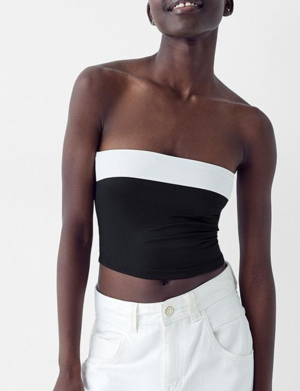 Bershka top, fekete