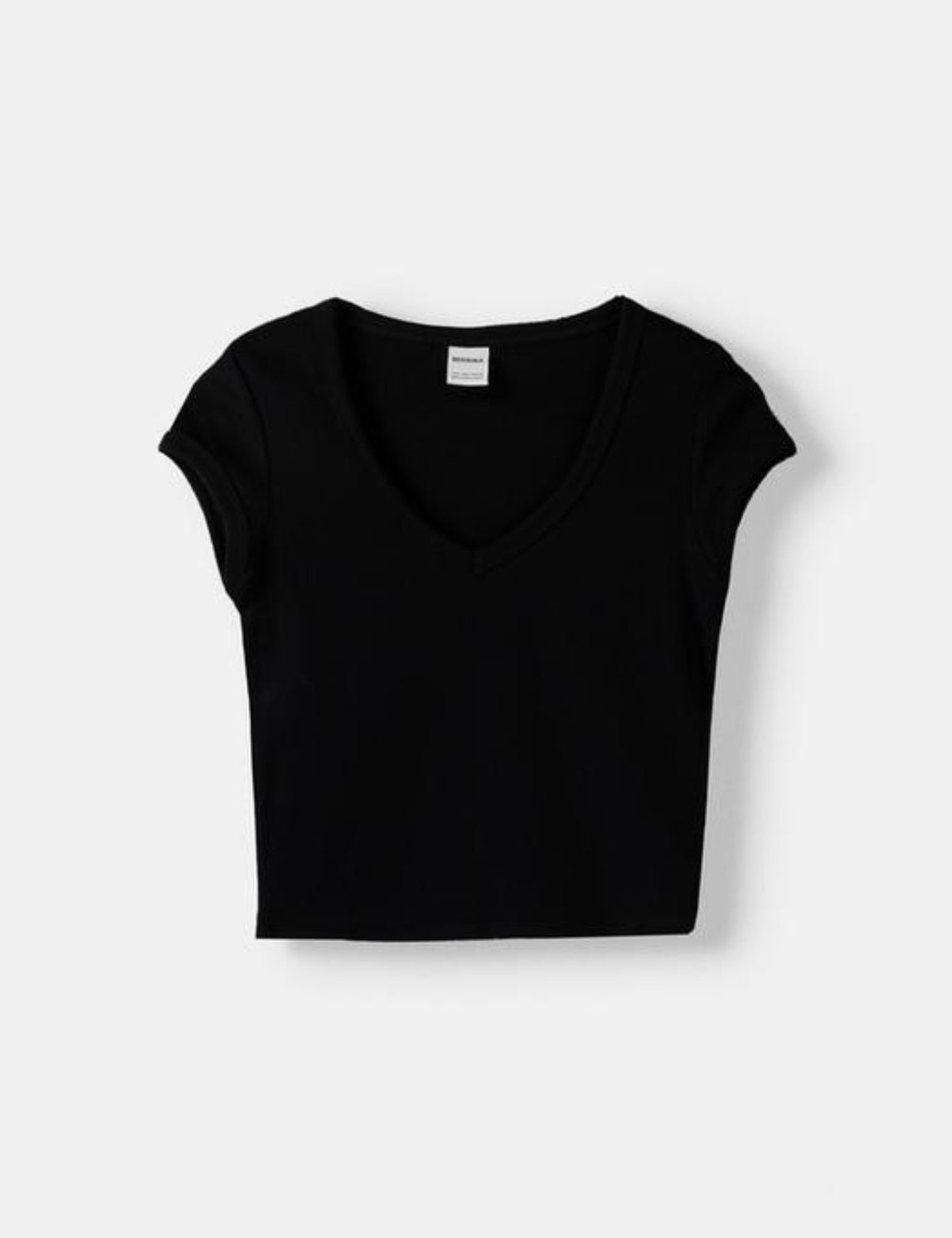 Bershka crop top, fekete