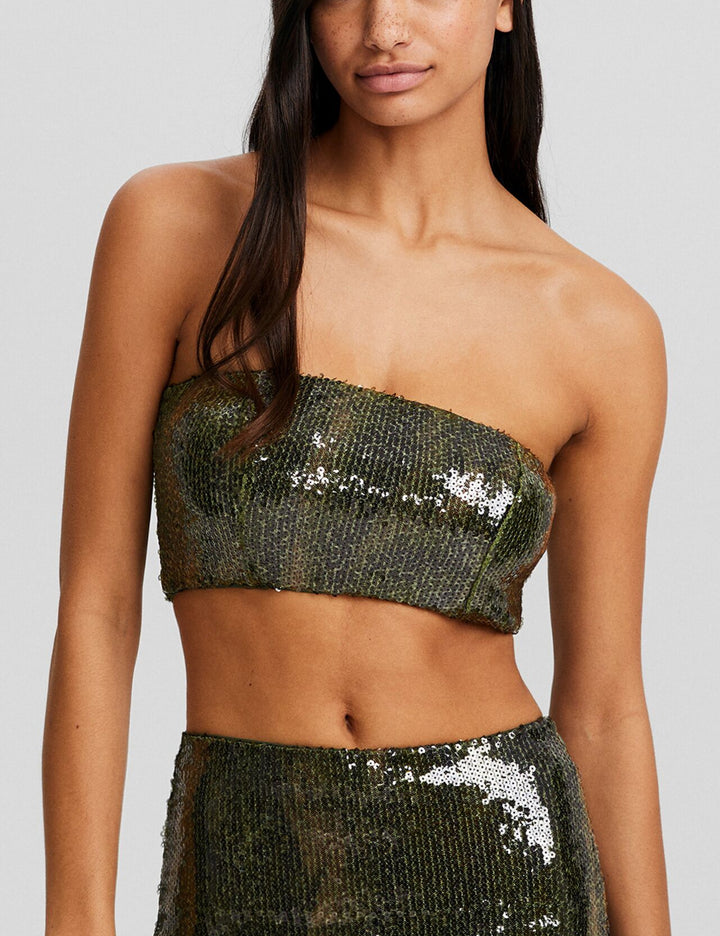 Bershka felső, zöld
