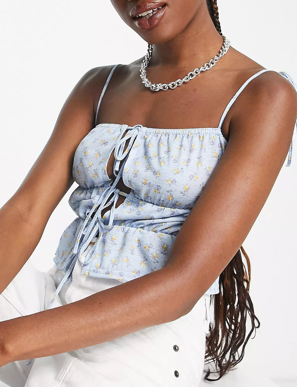 ASOS pántos top, kék