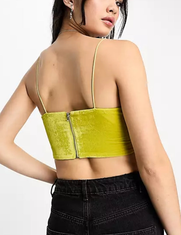 Top cu bretele subțiri ASOS, galben