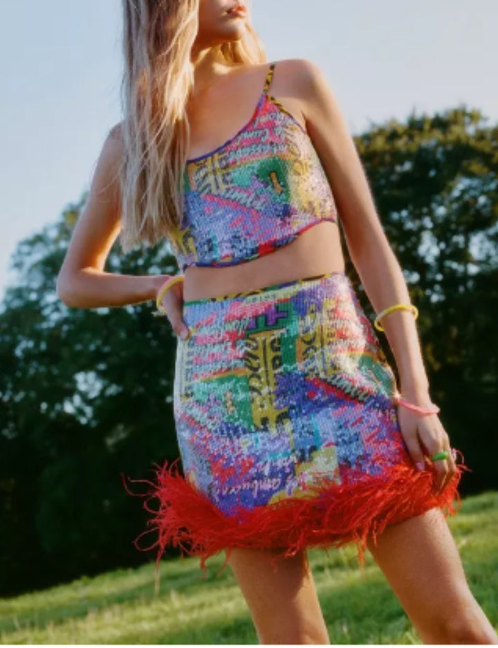 NASTY GAL Vékony pántos felső, többszínű