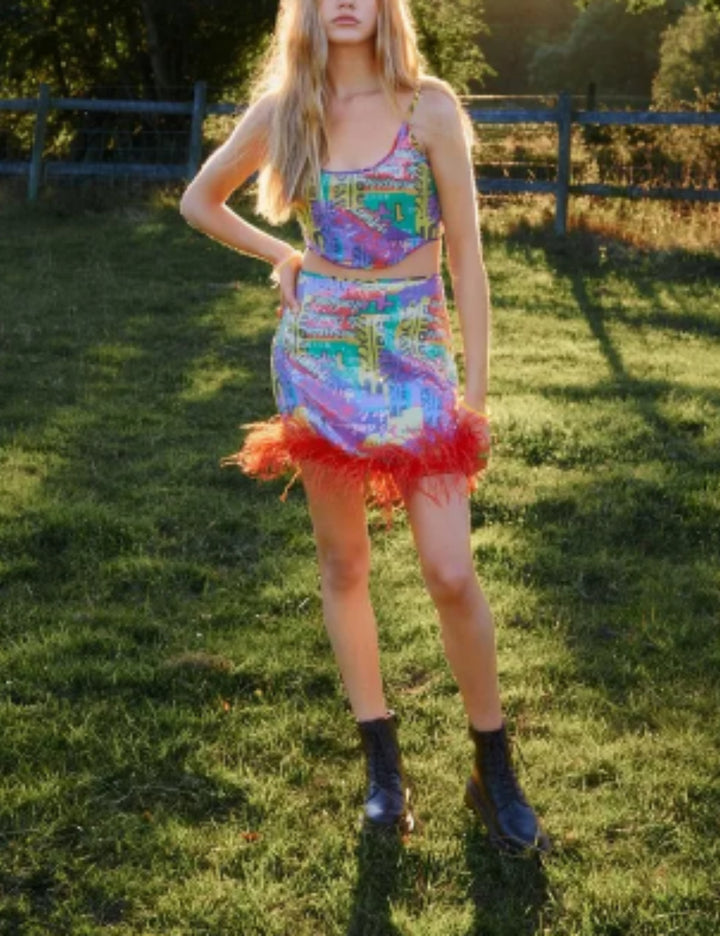 NASTY GAL Vékony pántos felső, többszínű
