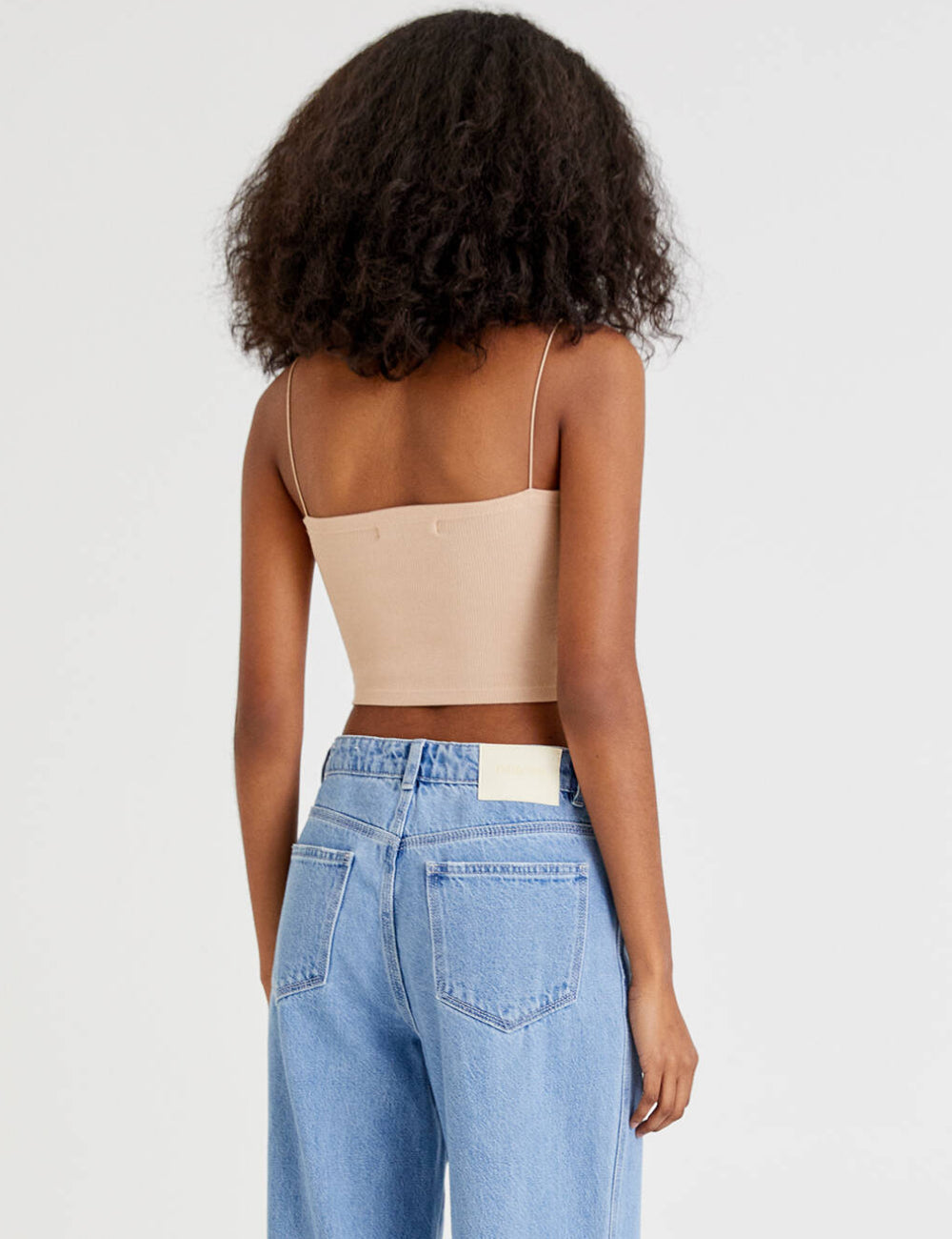 Pull&Bear vékony pántos felső, bézs
