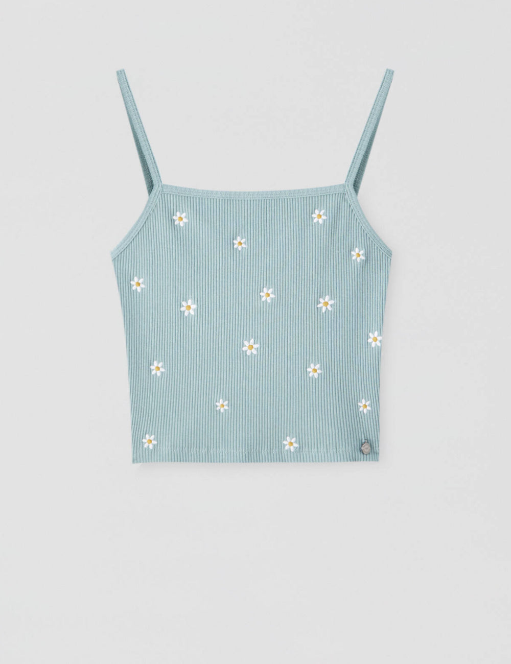Pull&Bear vékony pántos top, zöld