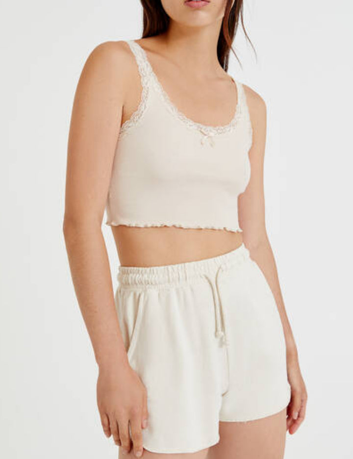 Top Pull&Bear, krémszínű