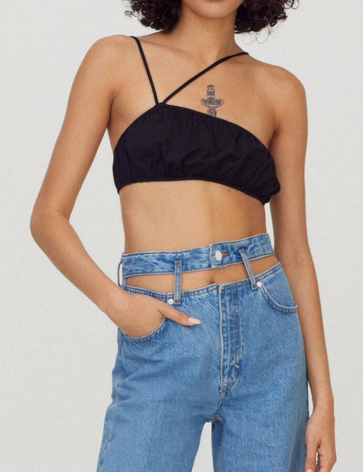Fekete Pull&Bear top