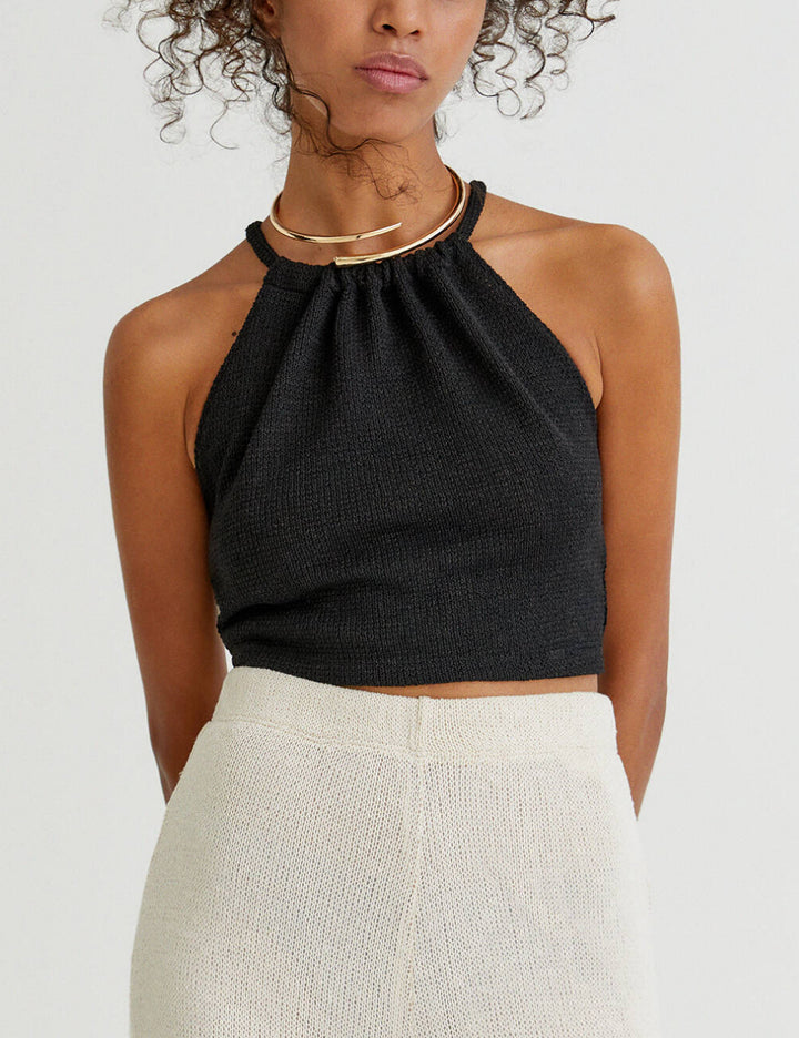 Pull&Bear top, fekete
