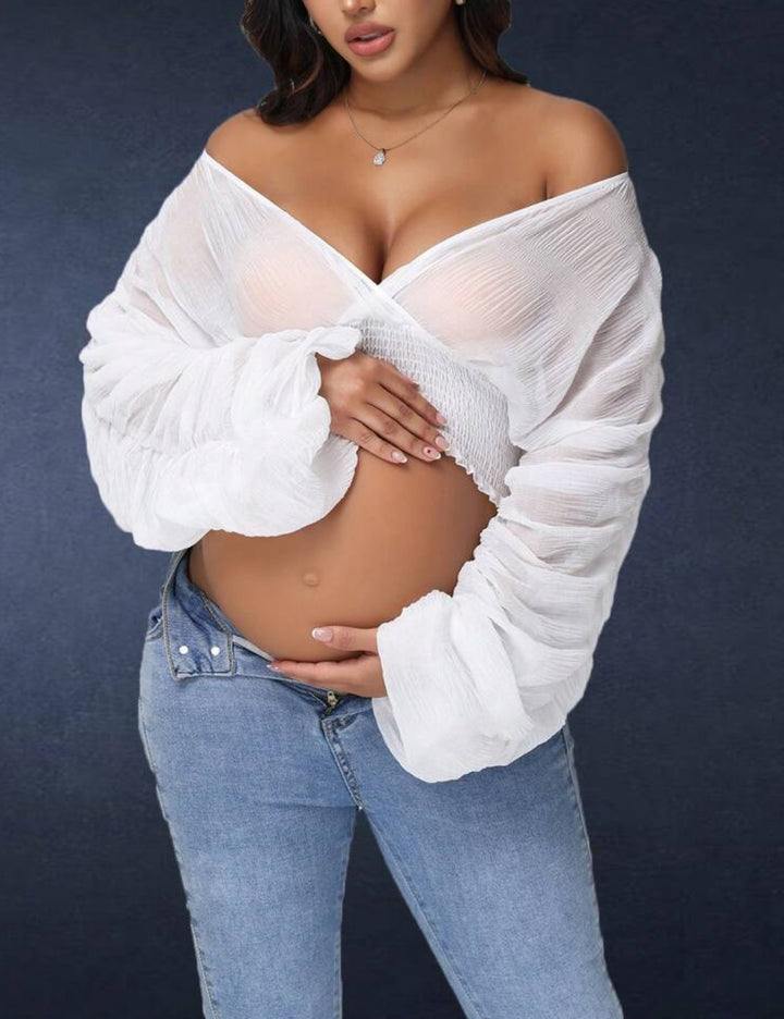 Shein top, fehér