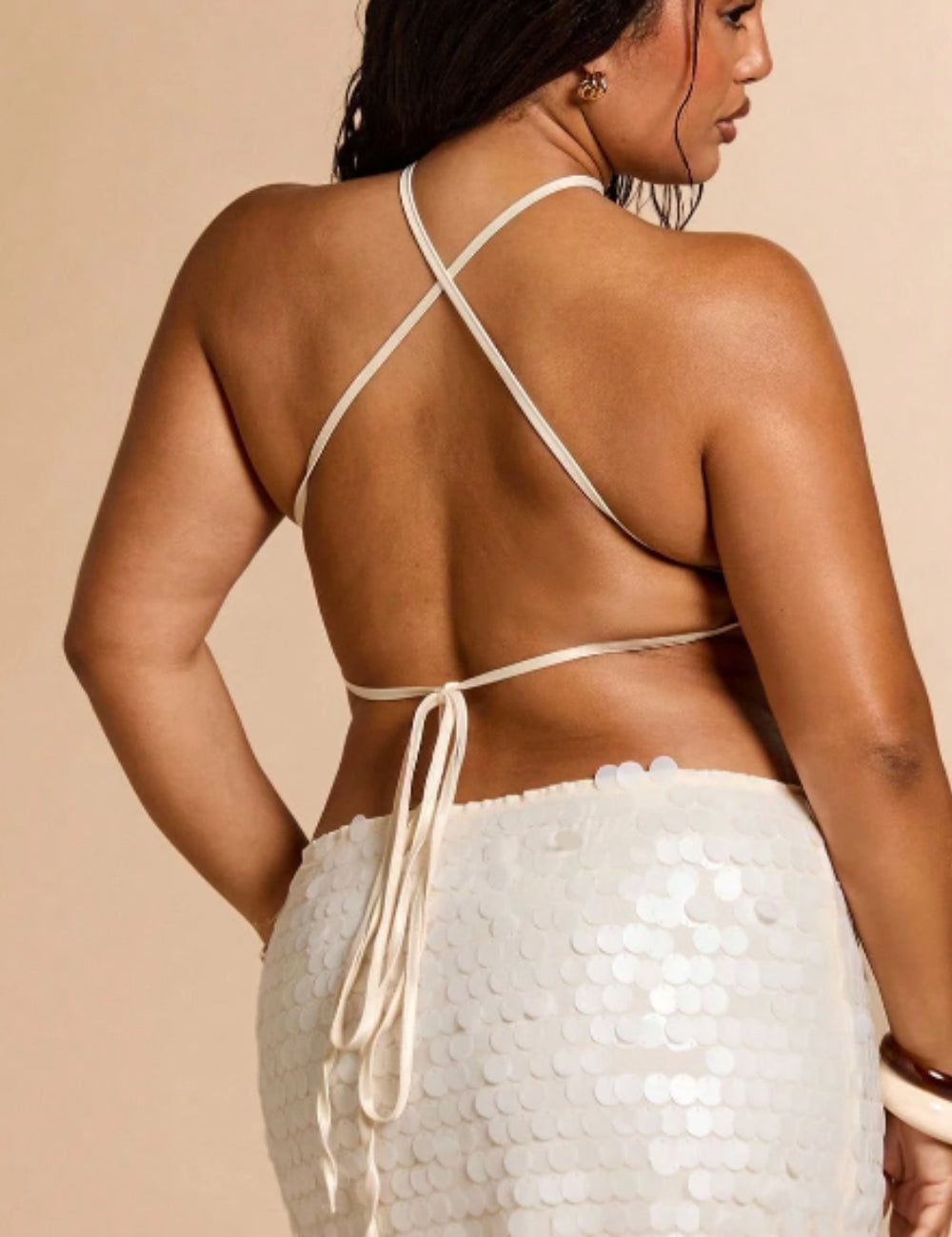 Top Shein Curve+, alb