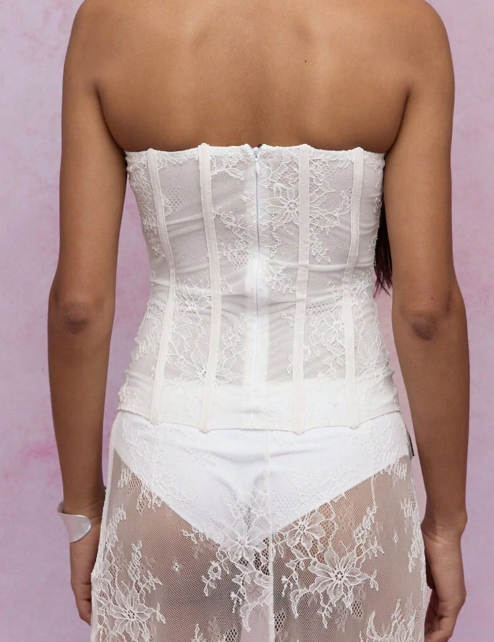 Top Shein Missguided, fehér