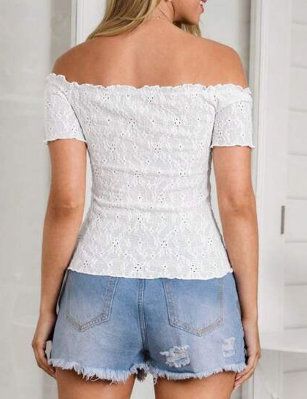 Shein top, fehér