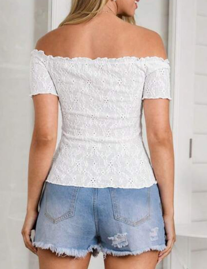 Shein top, fehér