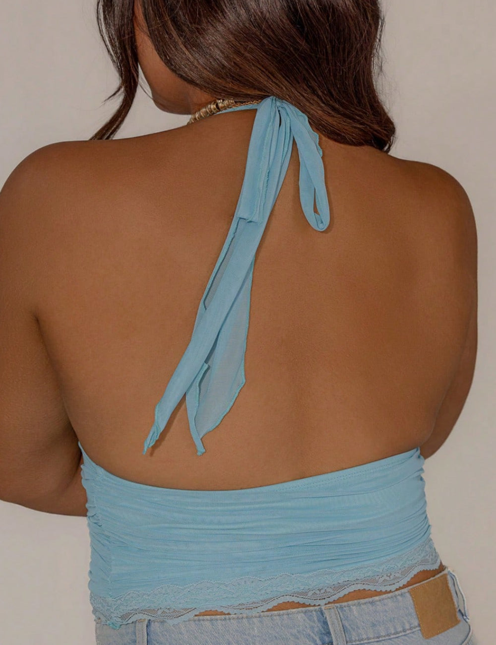 Top Shein Curve+, kék