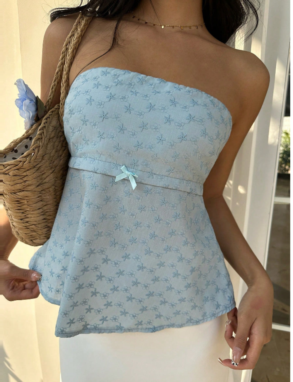 Top Shein, albastru
