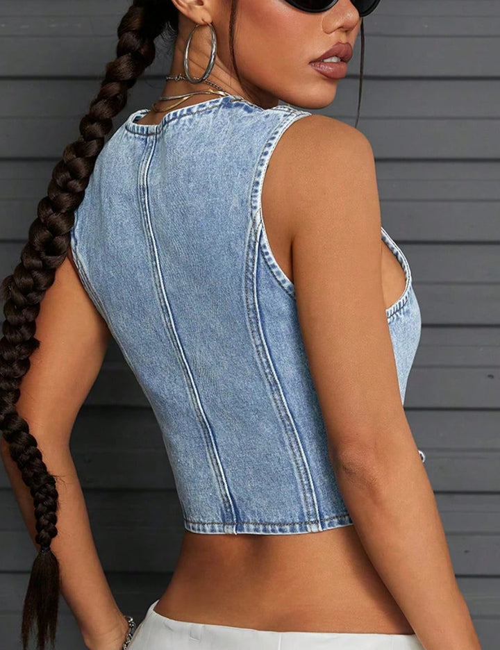 Top Shein, albastru