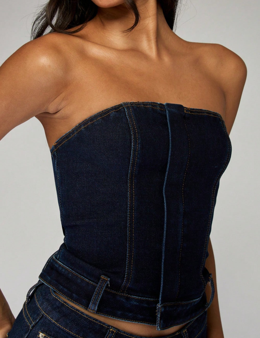 Missguided top, kék