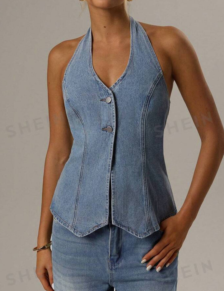 Top Shein Forever 21, albastru