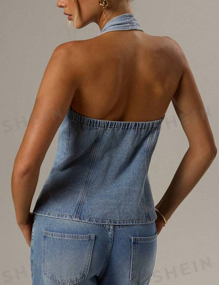 Top Shein Forever 21, albastru