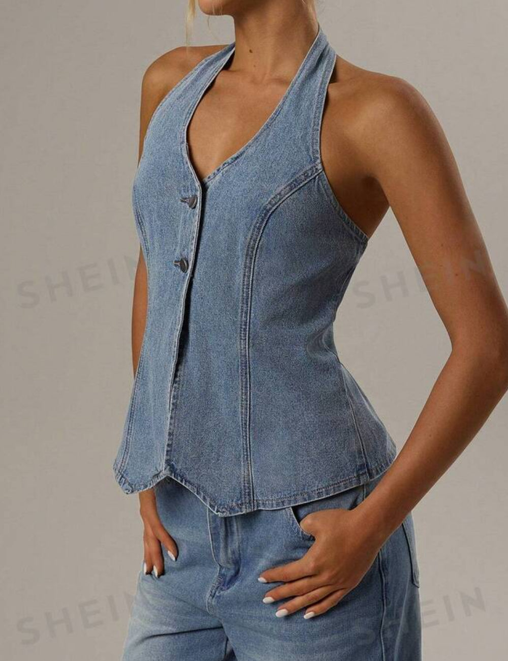 Top Shein Forever 21, albastru