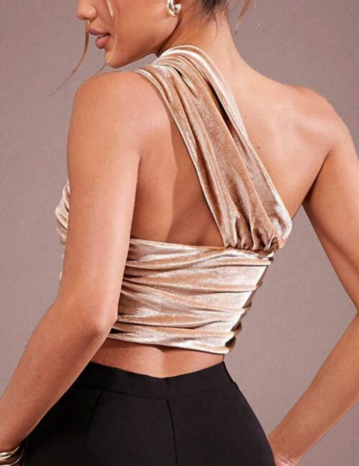Top Shein HAUTE, bézs