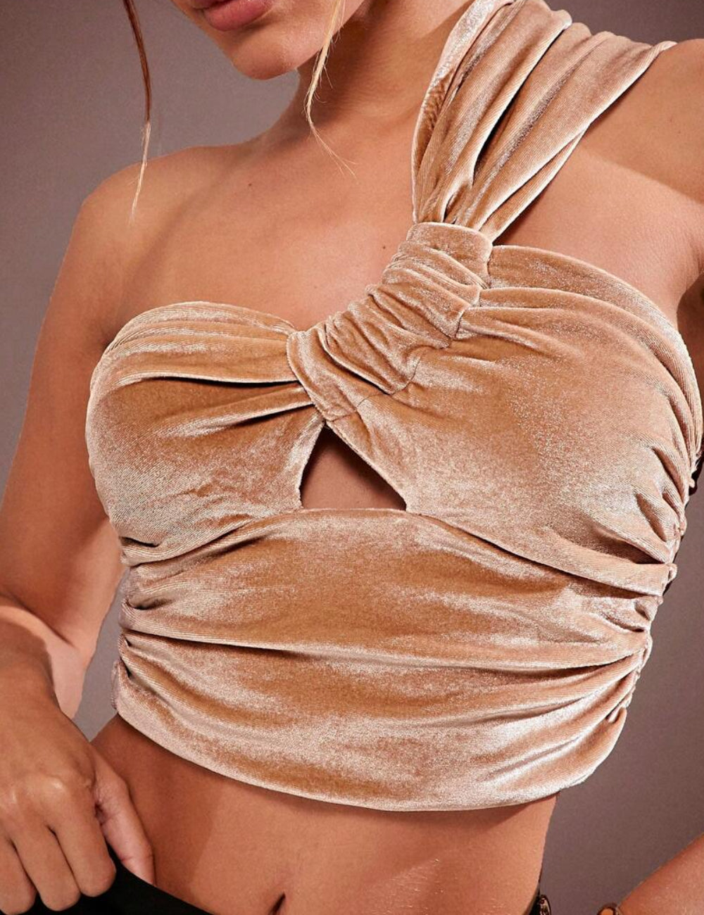 Top Shein HAUTE, bézs