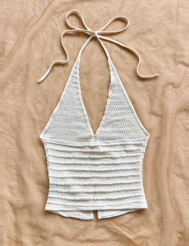 Shein top, krémszínű
