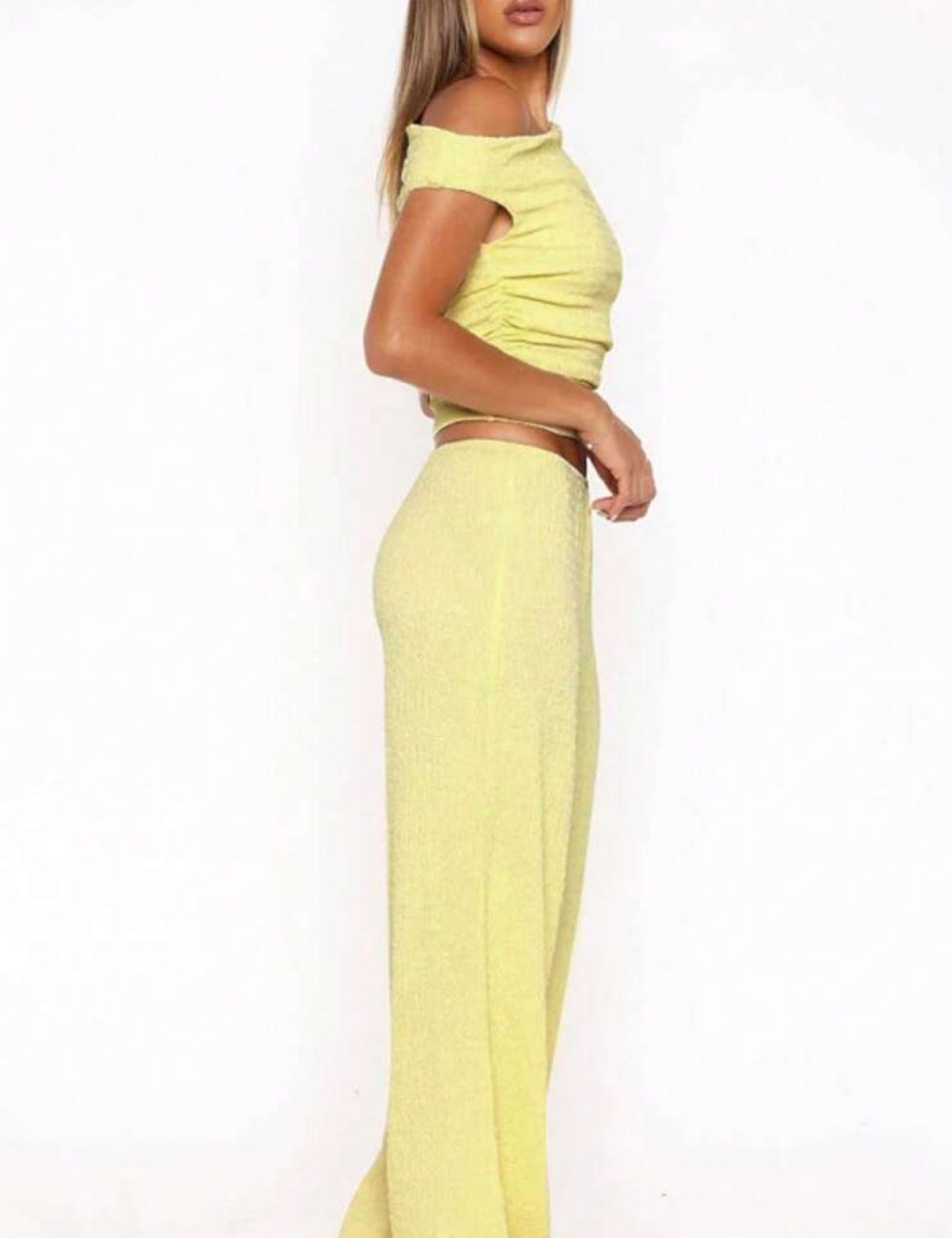 Shein top, sárga