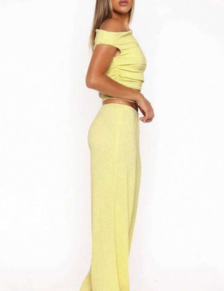 Shein top, sárga