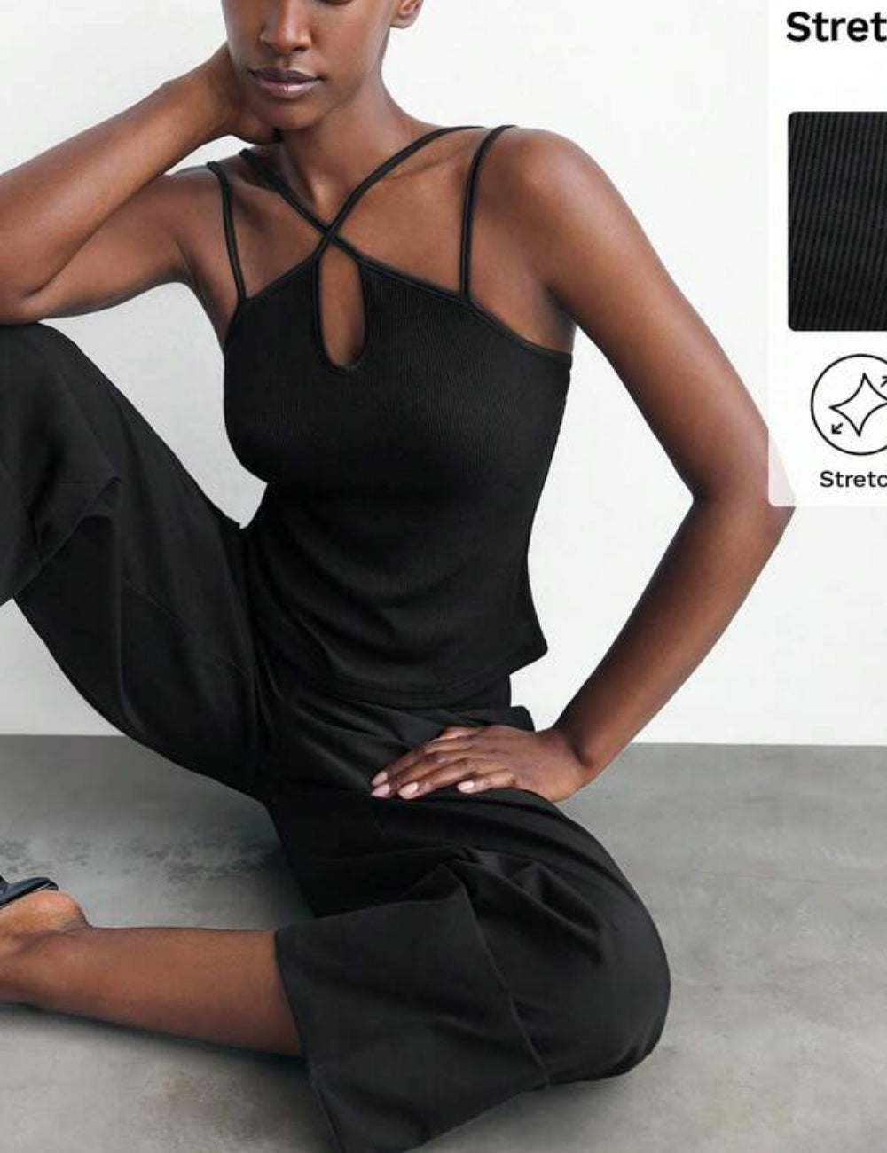 Top Shein, negru