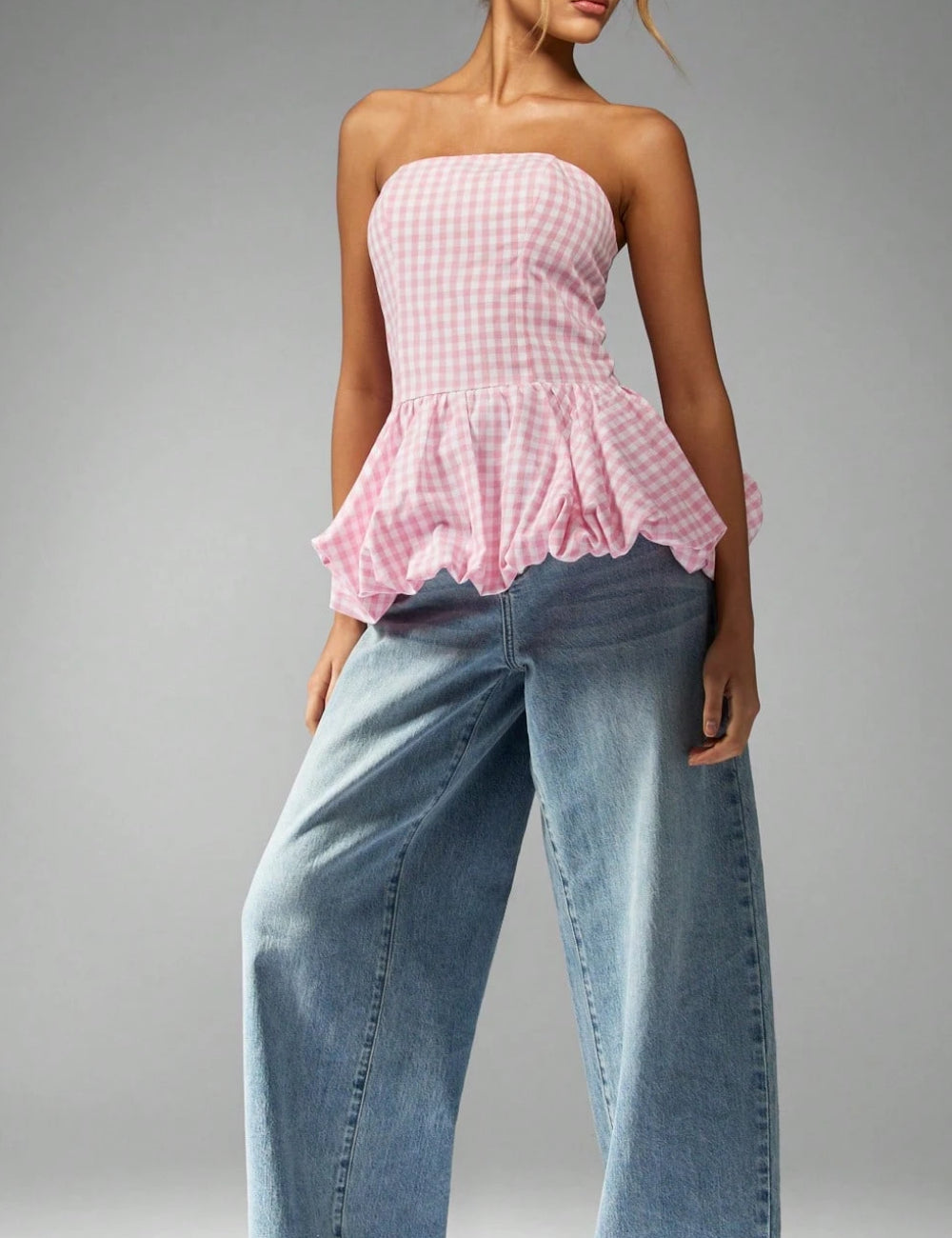 Top Shein Missguided, rózsaszín
