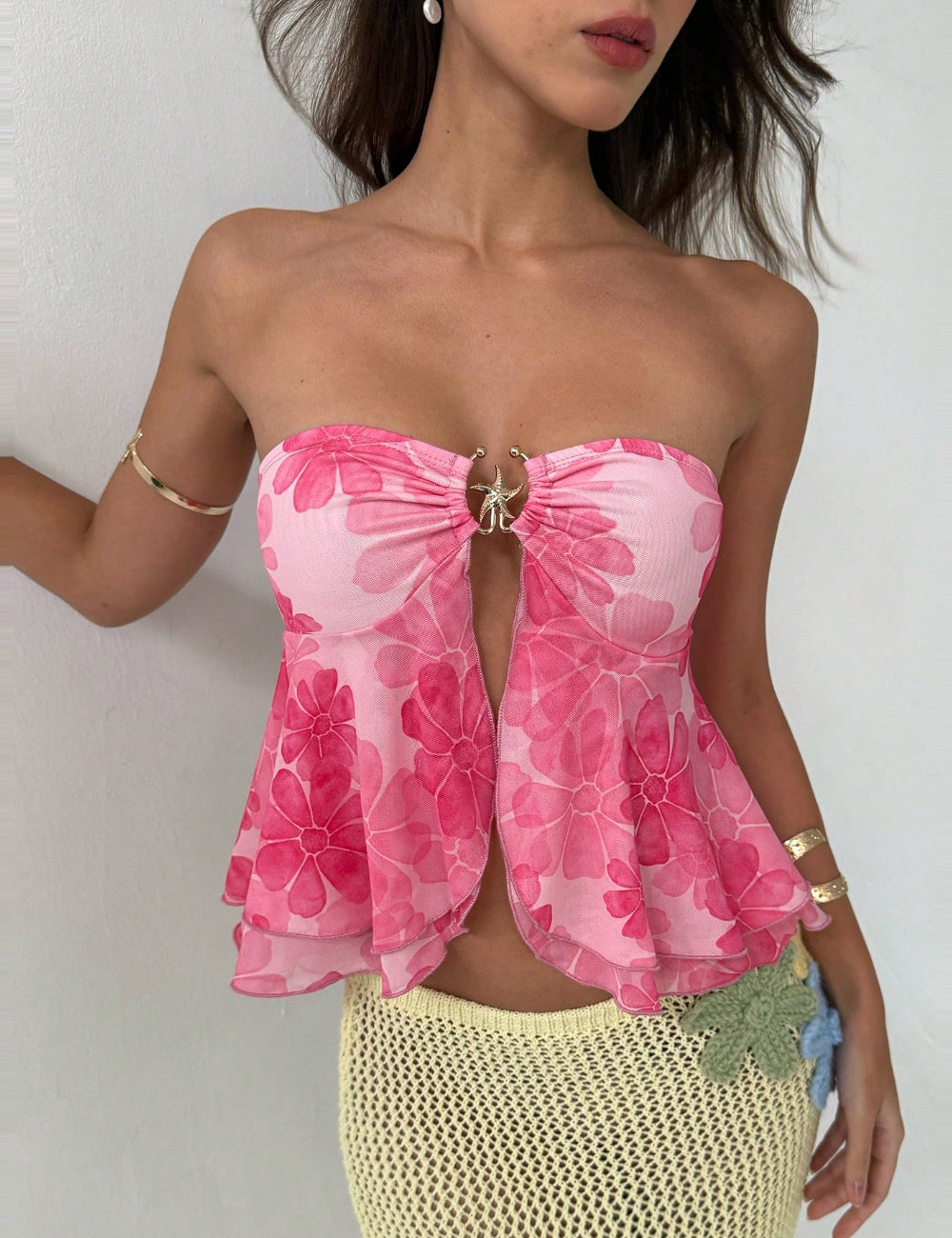 Shein top, rózsaszín