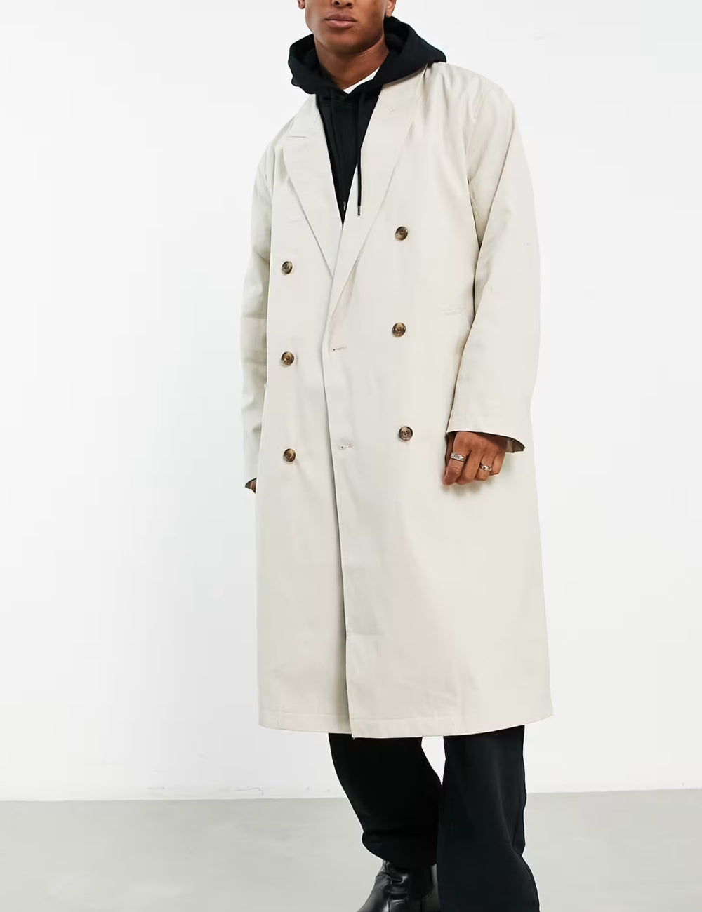Trenchkabát ASOS, krém