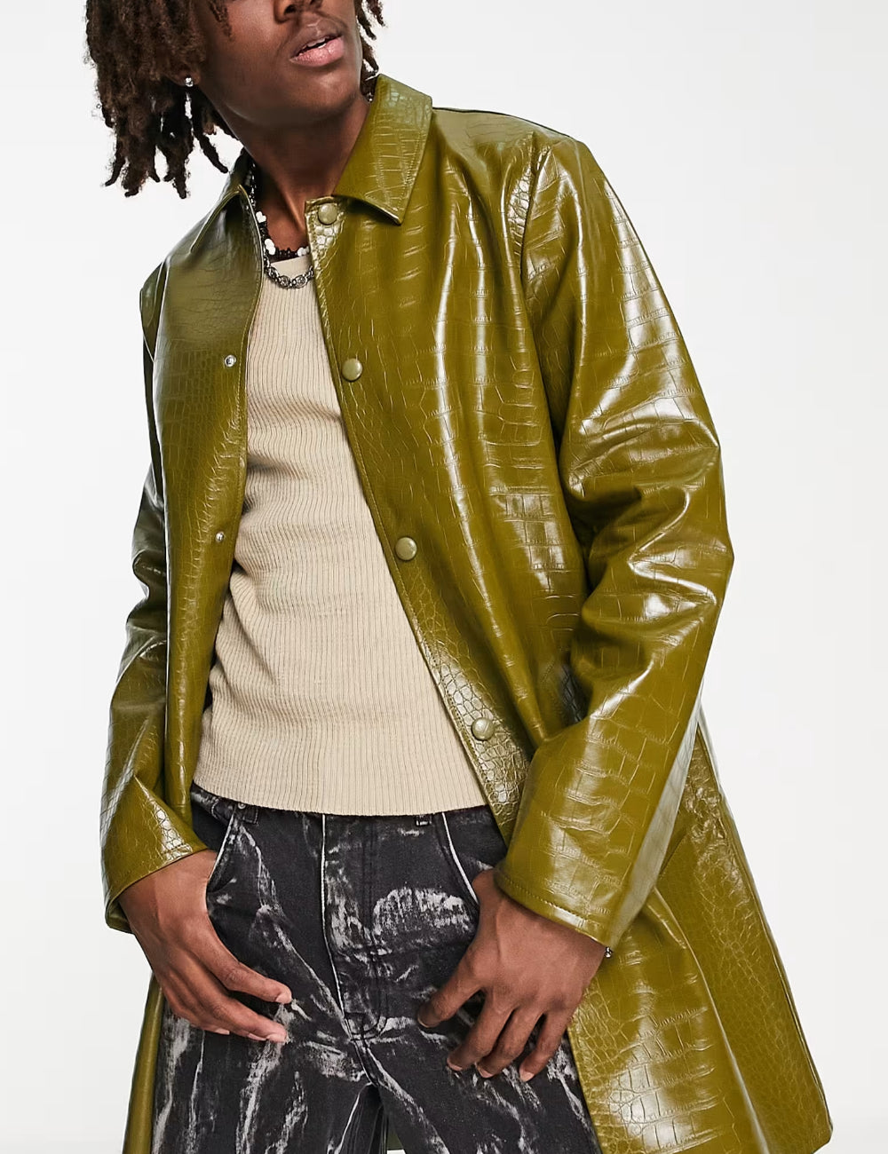 Trenchkabát ASOS, khaki