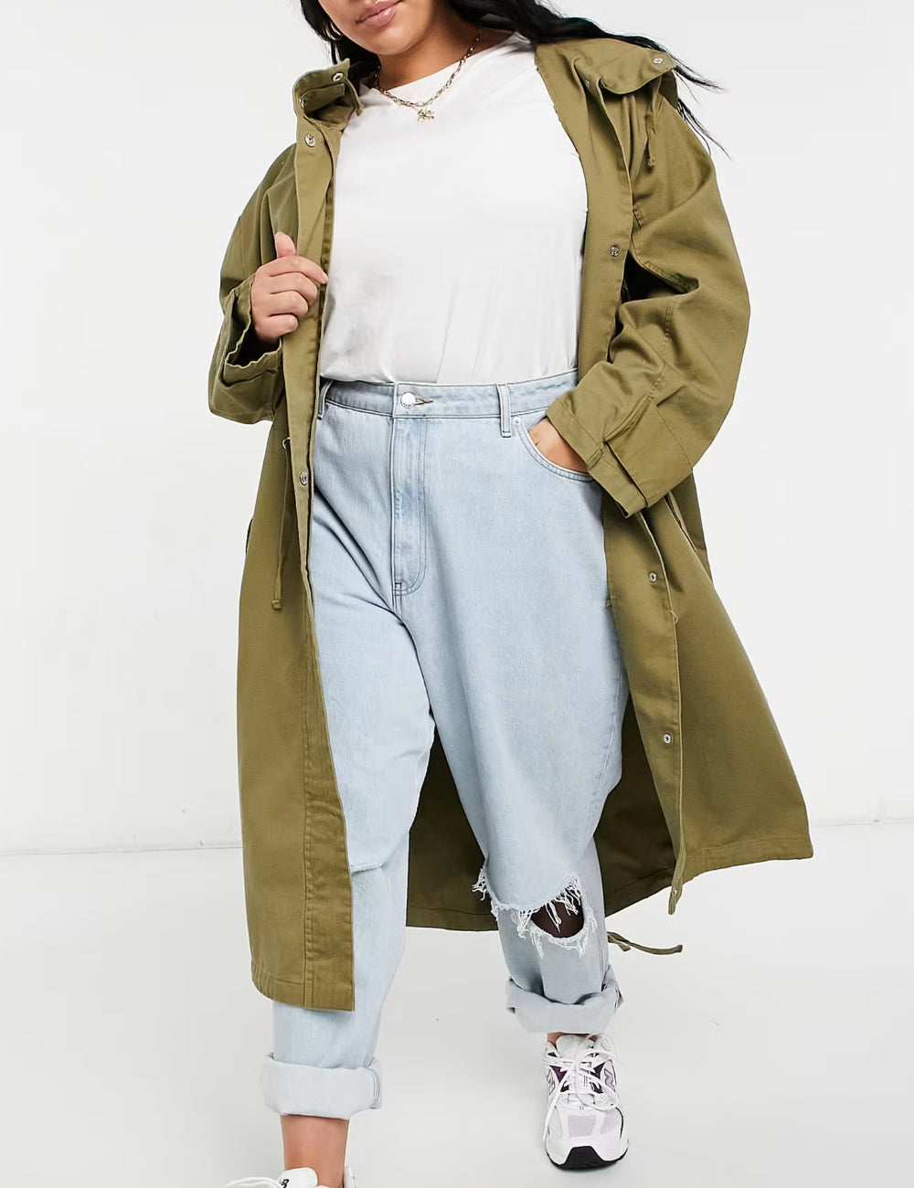 ASOS ballonkabát, khakizöld