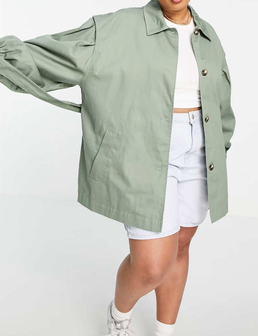 ASOS rövid ballonkabát, zöld