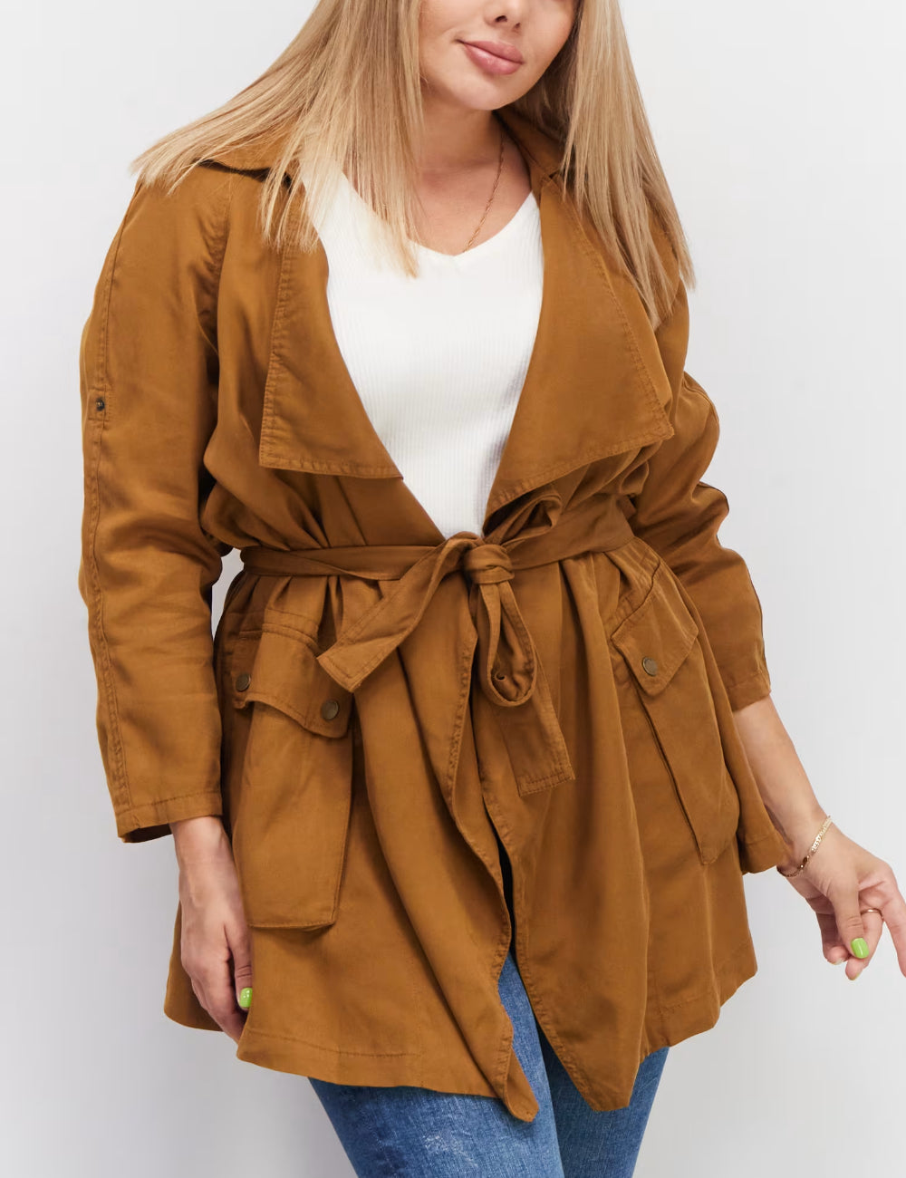 Rövid Vero Moda ballonkabát, barna