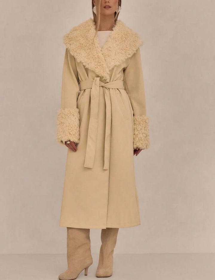 Shein MOTF ballonkabát, bézs