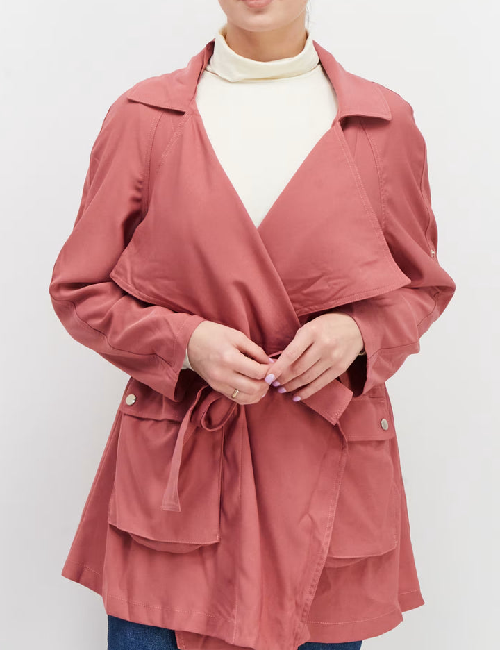 Rövid Vero Moda ballonkabát, rózsaszín