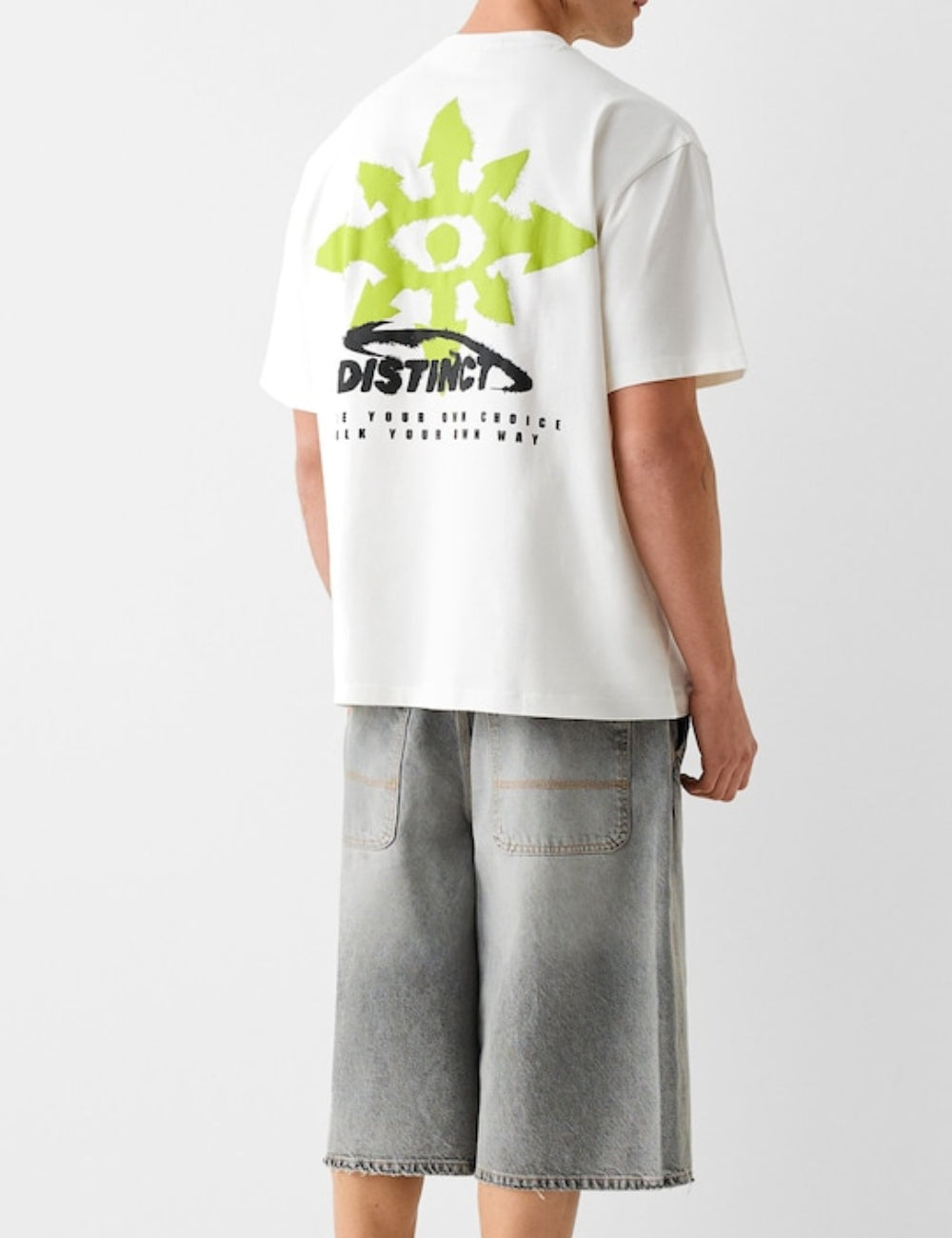 Bershka póló, fehér