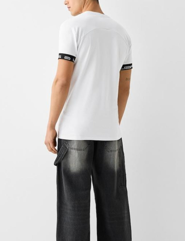 Bershka póló, fehér
