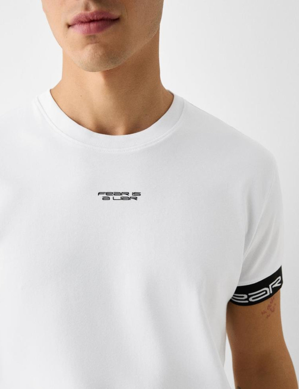 Bershka póló, fehér