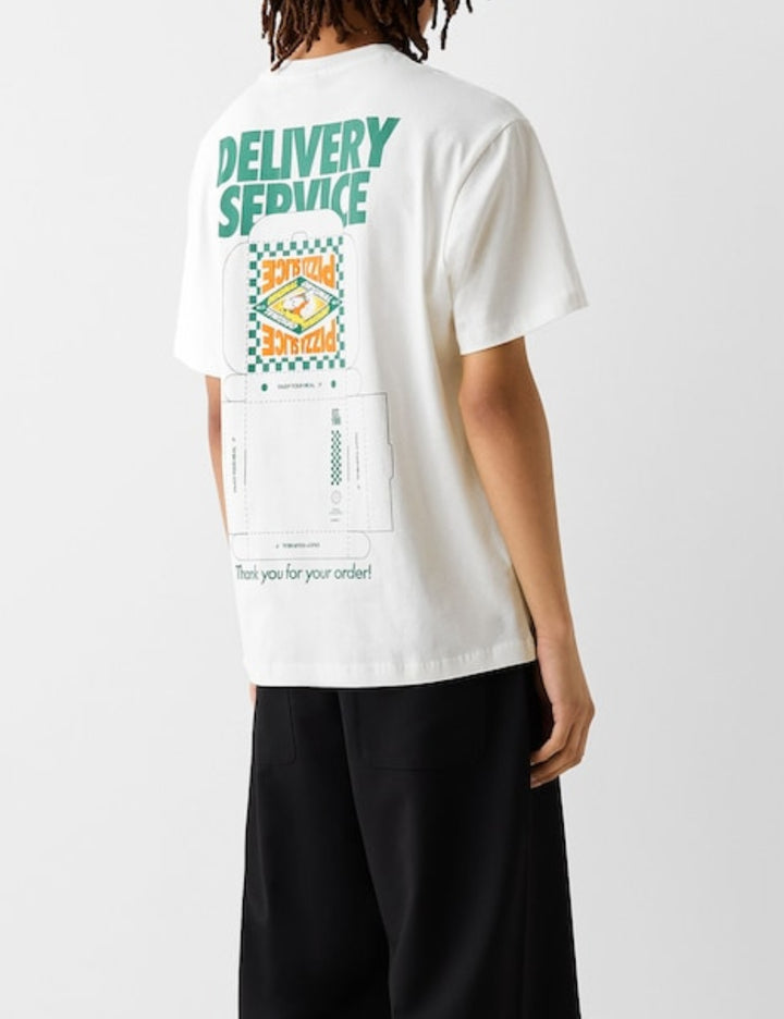 Bershka póló, fehér