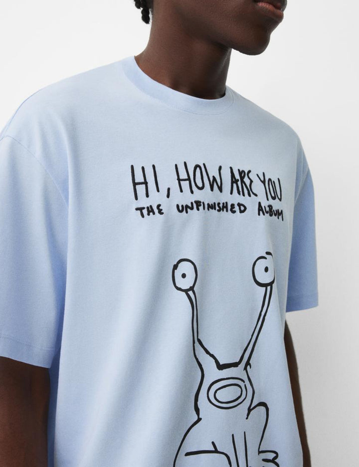 Tricou BERSHKA, albastru