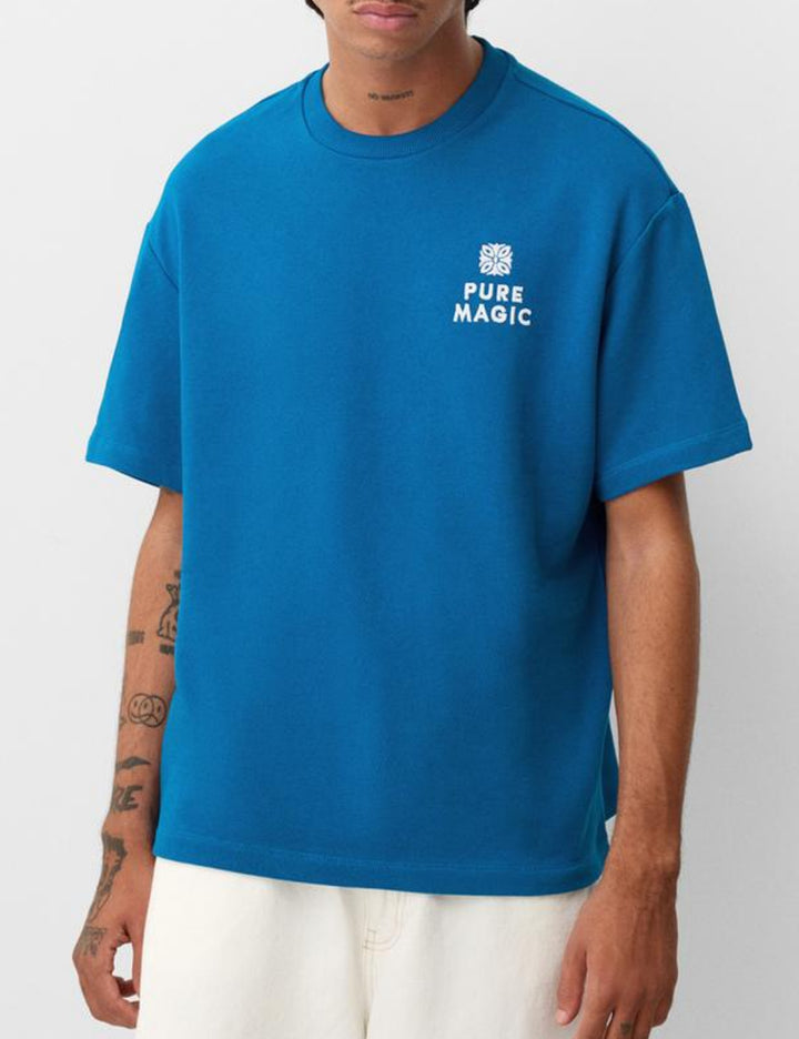Tricou Bershka, albastru